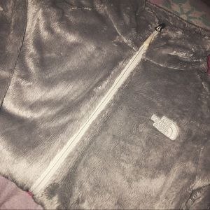 North Face Fuzzy Grey Jacket